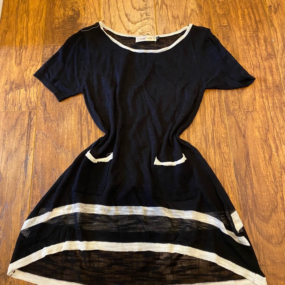 Long sheer vintage style top